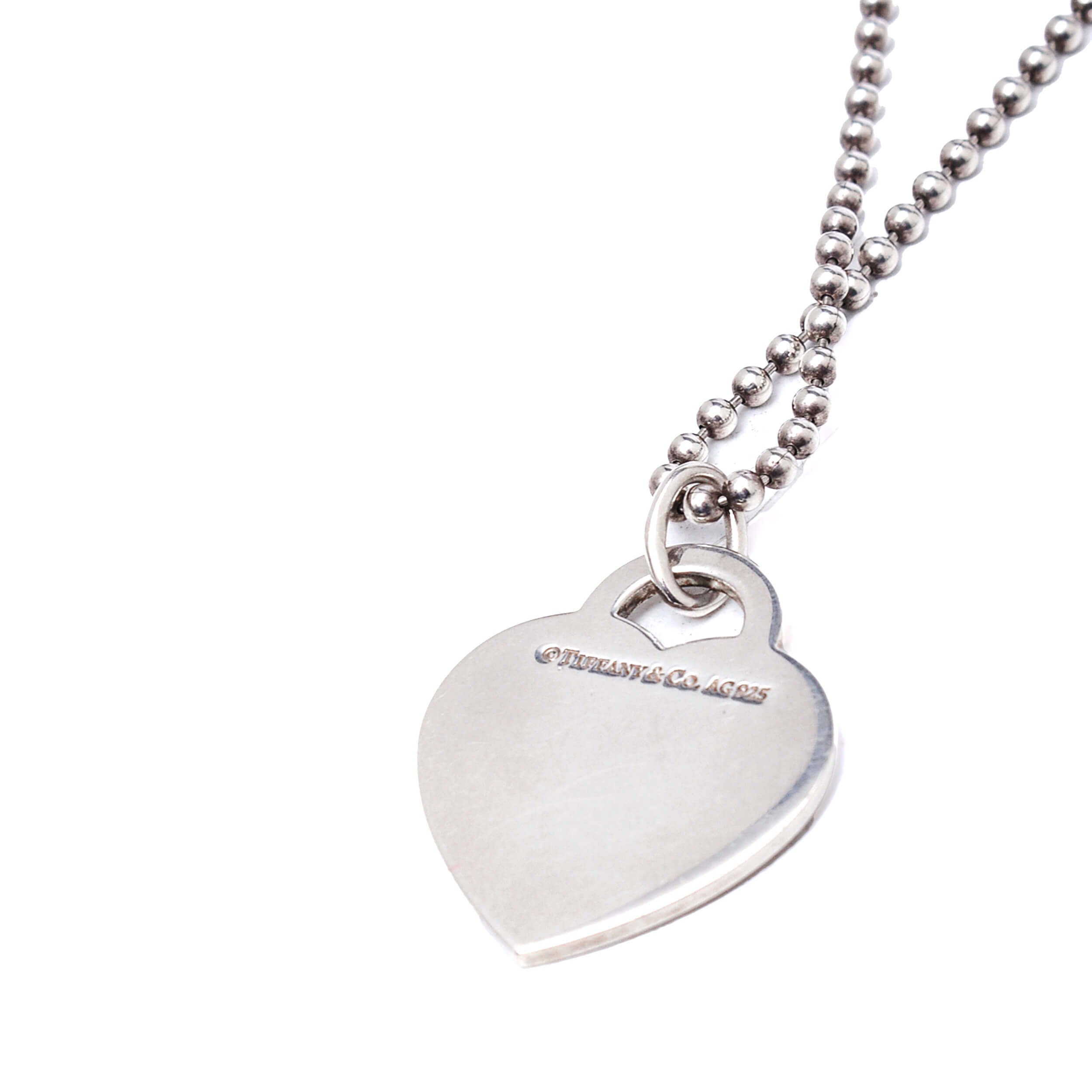 Tiffany&Co - Silver Rettonuti Fanny Heart Tag Ball Chain Necklace